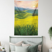 Hills Valley Sunrise Tapestry