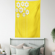 Cartoon Spring Flowers Tapestry