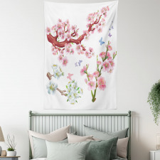 Vivid Flowering Branch Tapestry