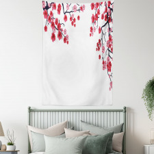 Sakura Branch Petal Tapestry