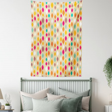 Retro Colorful Circles Tapestry