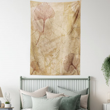 Vintage Leaves Grunge Tapestry