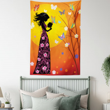 Floral Dress Tapestry