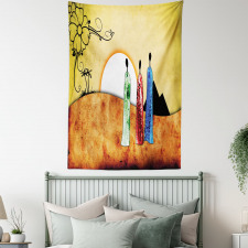 Tribe Facing Sunrise Tapestry