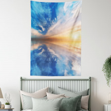 Sky Reflections Sunset Tapestry