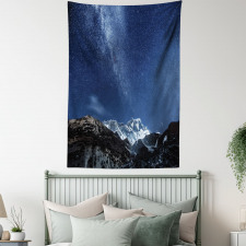 Starry Blue Night Cosmos Tapestry
