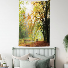Autumn Forest Peace View Tapestry