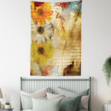 Flowers and Poetry Art Tapestry