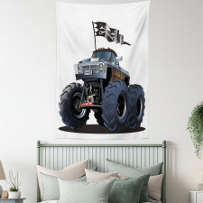 Monster Truck Pirate Tapestry