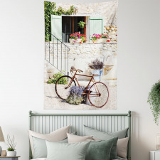 Bike Flower Countryside Tapestry