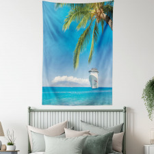 Cruise Ship Palm Tree Tapestry