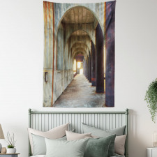 Corridor Concrete Rustic Tapestry