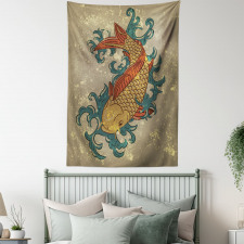 Koi Fish Art Tapestry