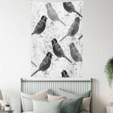 Birds and Floral Patterns Tapestry