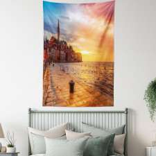 Sunset Seashore Coast Tapestry