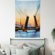 Bridge Seascape Sunset Tapestry