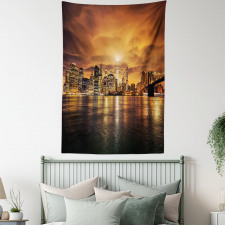 Manhattan at Sunset Tapestry