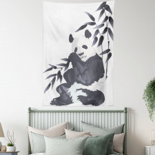 Panda in Zoo Chinese Tapestry