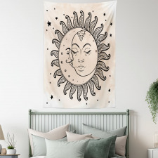 Sun and Moon Mystical Tapestry