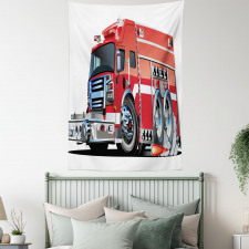 Fire Truck Rescue Team Tapestry