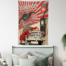 Retro Poster Effect Tapestry