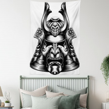 Samurai Mask Martial Tapestry