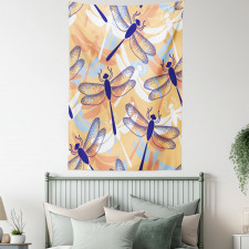 Dragonfly Pattern Boho Tapestry