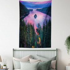 Forest and Lake View Tapestry