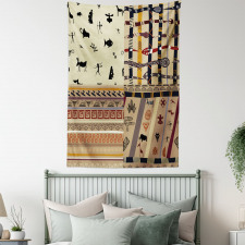 Primitive Native Animals Tapestry