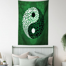 Ying Yang Green Harmony Tapestry