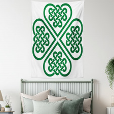 Monochrome Clover Art Tapestry