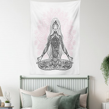 Meditation Lotus Mandala Tapestry