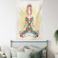 Lotus Pose Inner Peace Tapestry