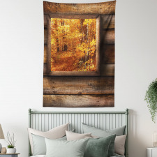 View from Rustic Cottage Tapestry