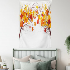 Cartoon Maple Autumn Tree Tapestry