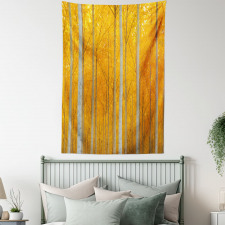 Forest Bloom with Pale Leaves Tapestry