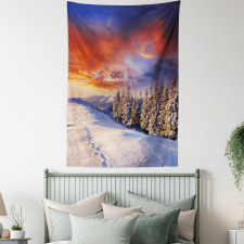 Mountains Pine Trees Tapestry
