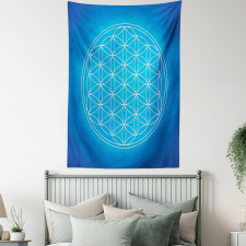 Flower of Life Grid Tapestry