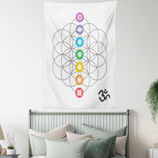 Chakra Point Rings Tapestry