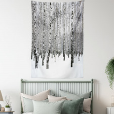 Snowy Forest Photo Woodland Tapestry