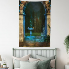 Dark Fairytale Forest Tapestry