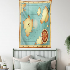 Treasure Compass Tapestry