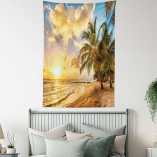 Exotic Sandy Beach Tapestry