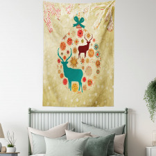 Reindeer in Winter Tapestry