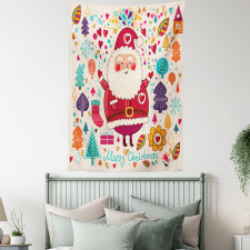 Vintage Santa Tapestry