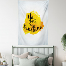 Yellow Grey Romantic Tapestry