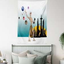 Alien Planets Galaxy Tapestry