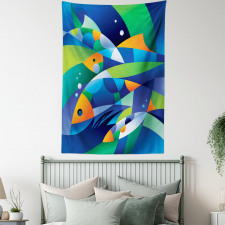 Fishes Underwater Tapestry