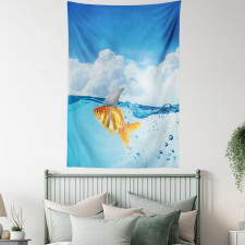 Goldfish with Shark Fin Tapestry