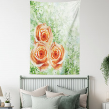 Watercolor Roses Tapestry